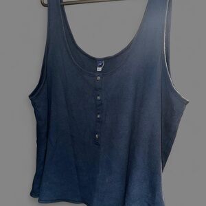 Blue Ribbed Old Navy tank top